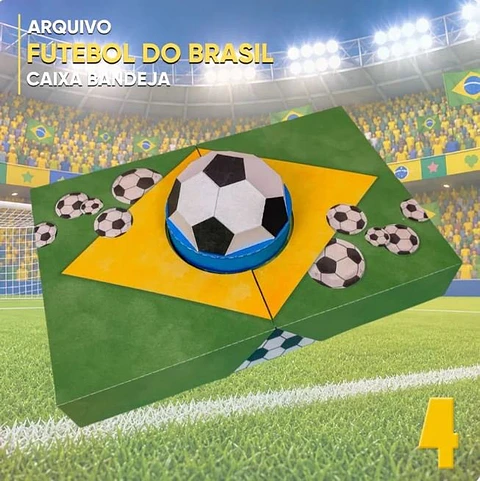 Caixa Bandeja Futebol Brasil
