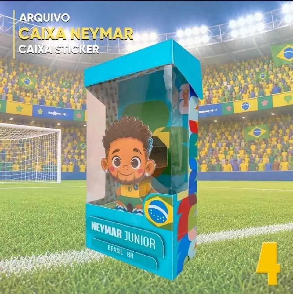 Caixas Figurinhas 3D Craques do Mundial 3