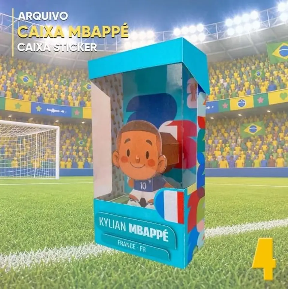 Caixas Figurinhas 3D Craques do Mundial 4