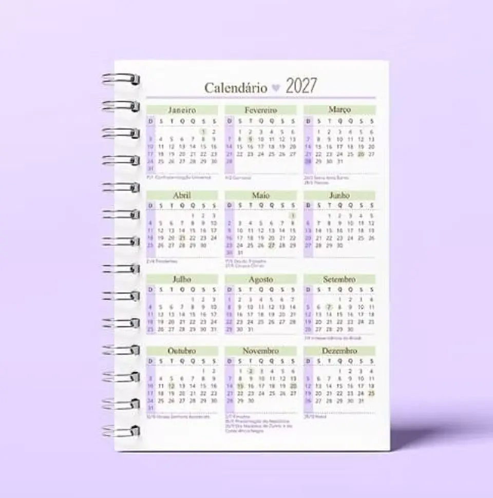 KIT DE ARQUIVOS – CADERNO ANOTAÇÕES VIDA LEVE – A5 – WIRE-O/ESPIRAL 9