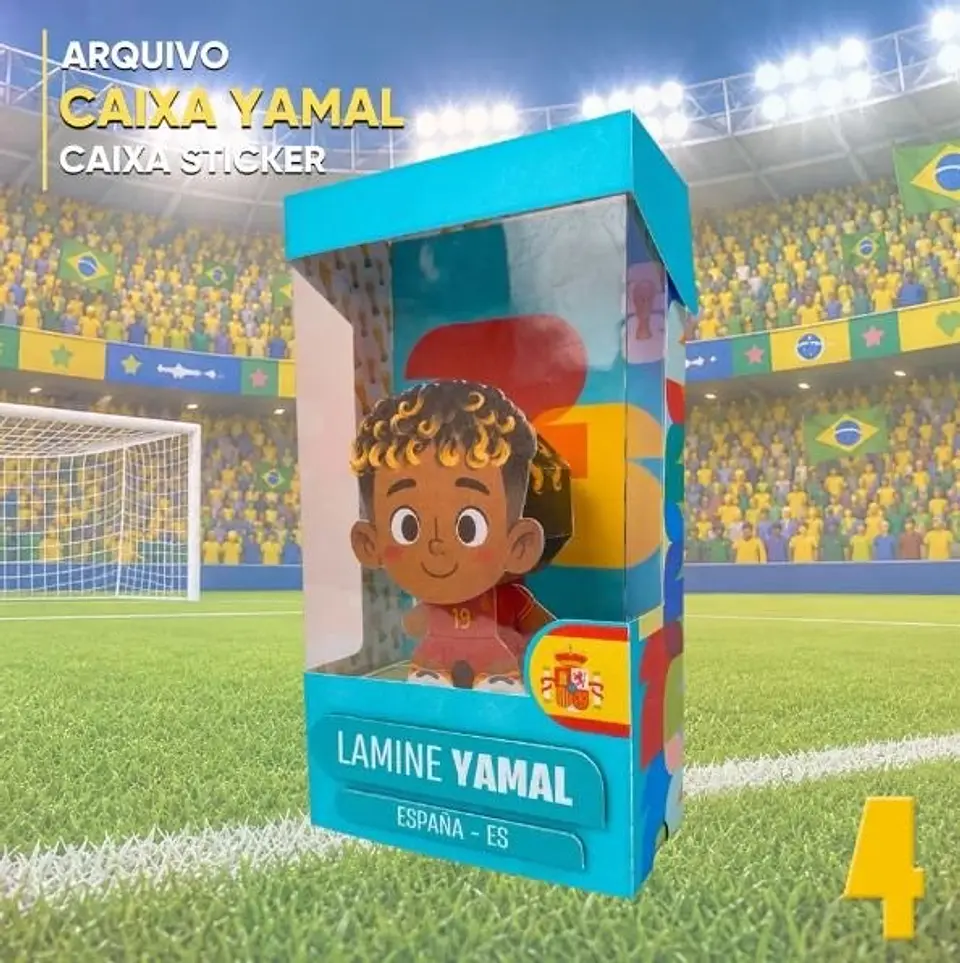 Caixas Figurinhas 3D Craques do Mundial 5
