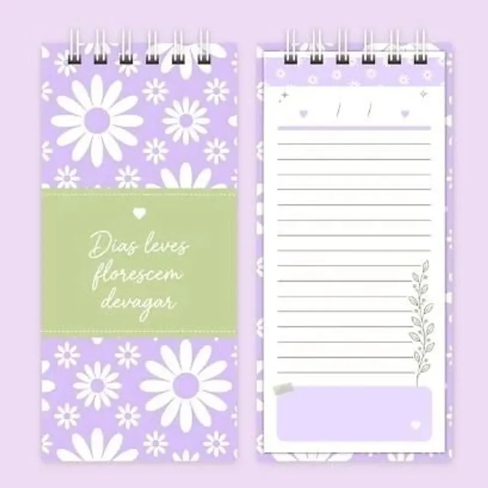 KIT DE ARQUIVOS – CADERNO ANOTAÇÕES VIDA LEVE – A5 – WIRE-O/ESPIRAL 15