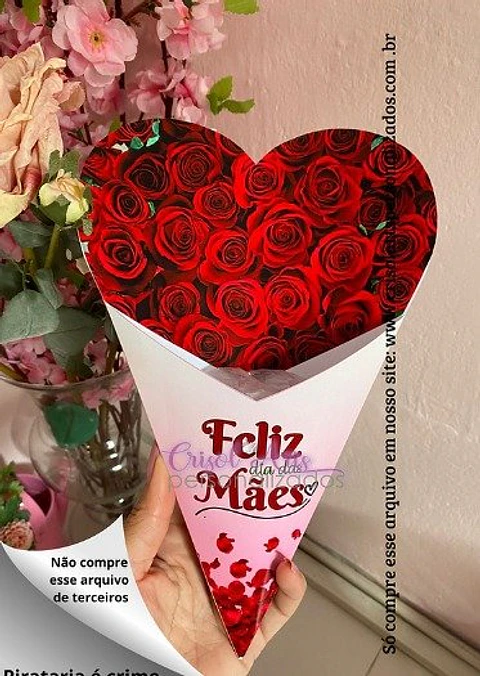 Arquivo de Corte Cone Grande Dia das Mães