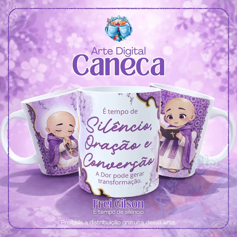 Arte Para Caneca Frei Gilson É Tempo de Silêncio Arquivo Digital 1