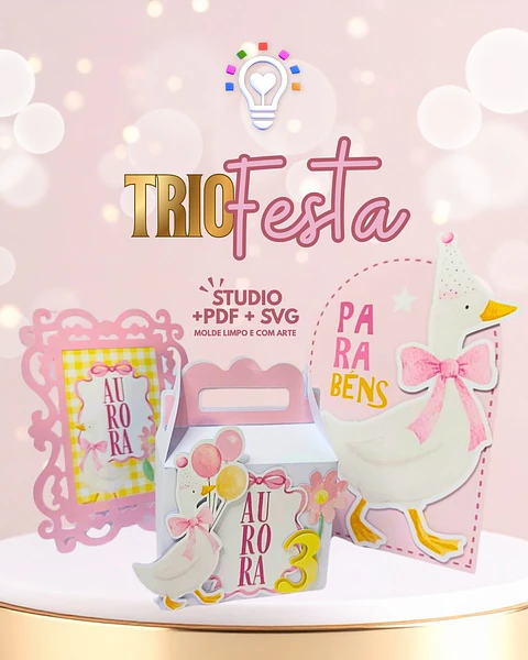 Trio de Moldes para Festas Arquivo Digital