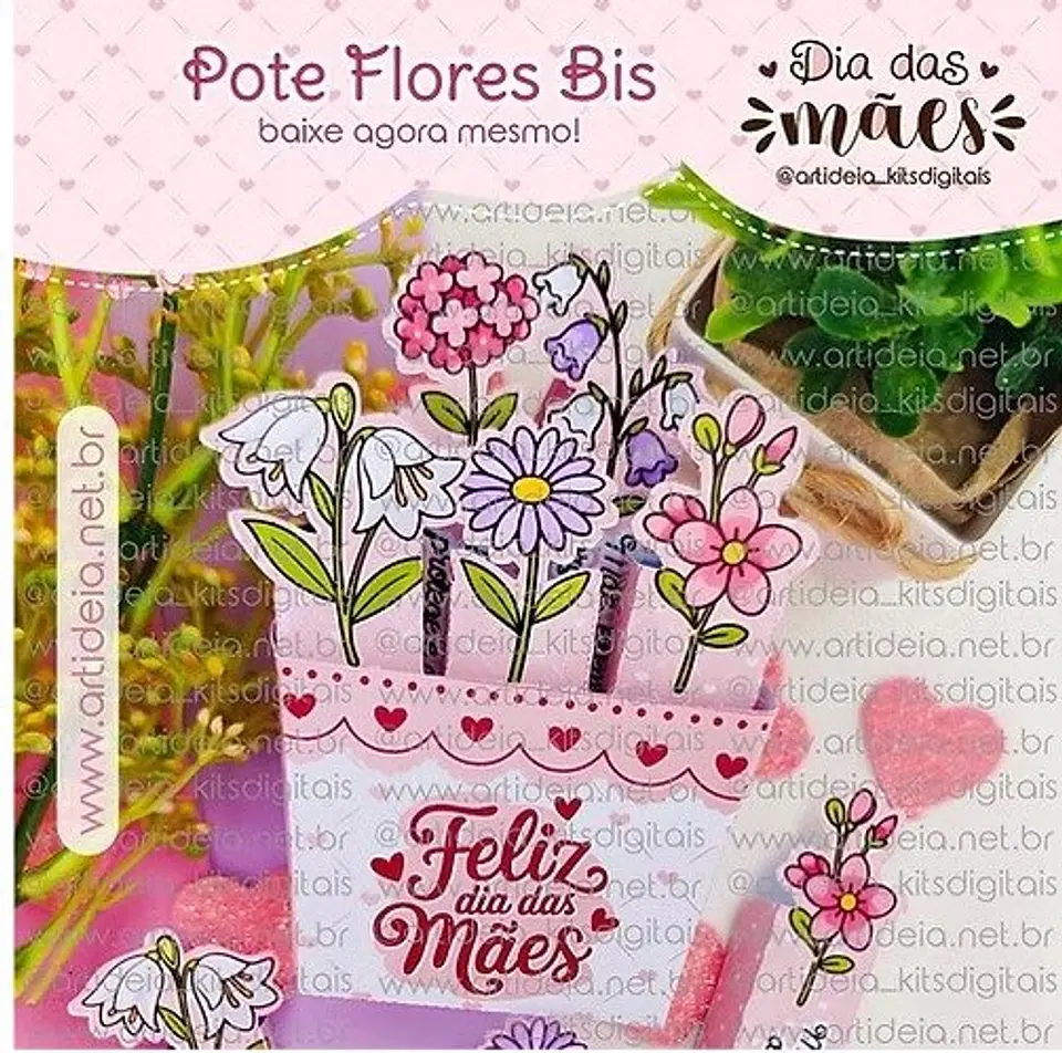 Pote Flores Bis Dia das Mães Arquivo Digital 1