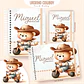 Caderneta Ursinho Cowboy Arquivo Digital Livro do Bebê Kit Completo - Thumbnail 1