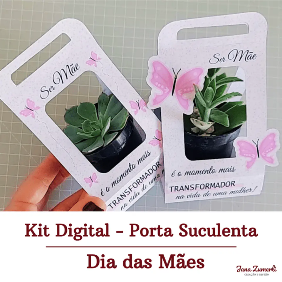 Arquivo de Corte Dia das Mães Porta Suculenta 1