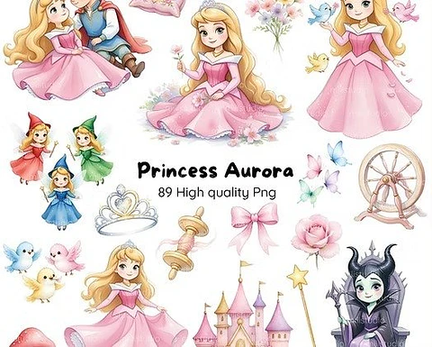 Arquivo Kit Digital Princesa Aurora