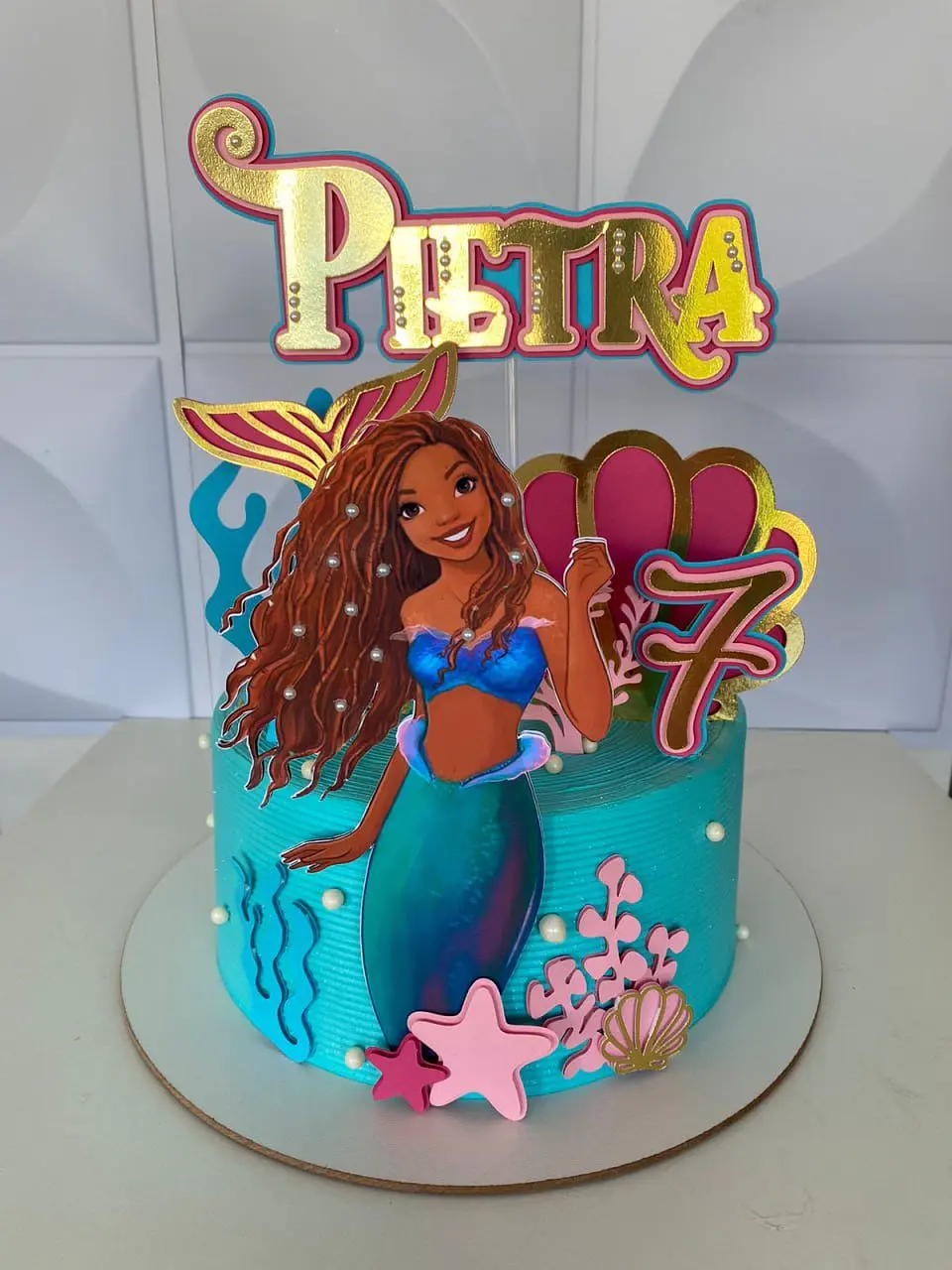 Arquivo de Corte Topo de Bolo Pequena Sereia Filme 1