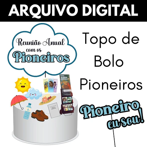 Arquivo de Corte Topo de Bolo Pioneiros