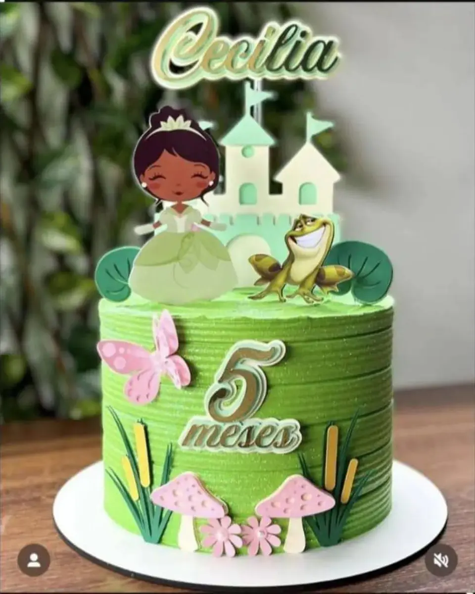 Topo de Bolo A Princesa Tiana e o Sapo Arquivo Digital 1
