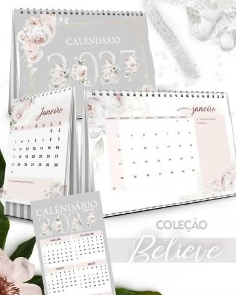 KIT CALENDÁRIOS 2027 DE MESA A5 A6 E CALENDÁRIO MARCA PÁGINA 1