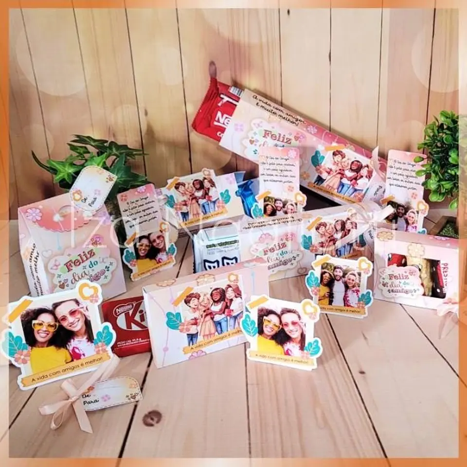 KIT 6 MIMOS COM PORTA FOTOS – DIA DO AMIGO E/OU AMIZADE 1