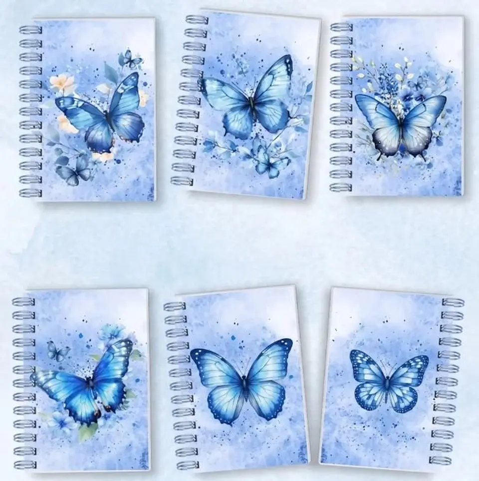 KIT CADERNO E BLOQUINHO BORBOLETAS 2