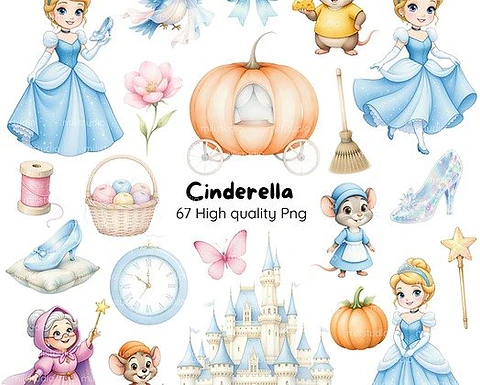 Arquivo Kit Digital princesa Cinderella