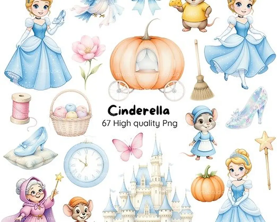 Arquivo Kit Digital princesa Cinderella 1