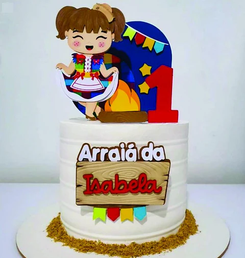 Arraiá Menina Topo de Bolo  Arquivo de corte
