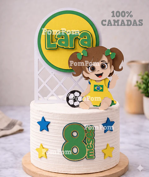 Menina Brasil Topo de Bolo - Arquivo Digital