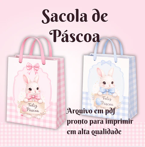 Sacola de Páscoa Arquivo Digital