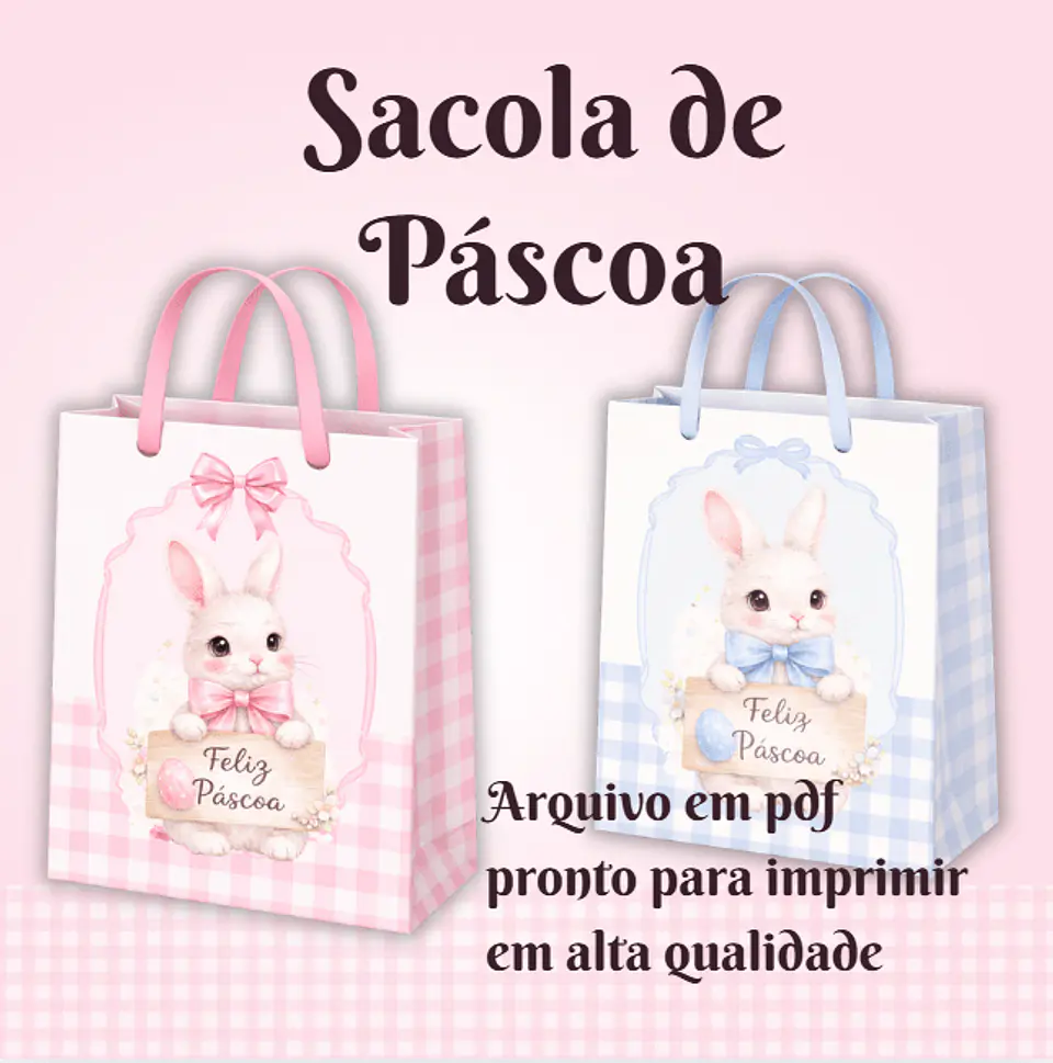 Sacola de Páscoa Arquivo Digital 1