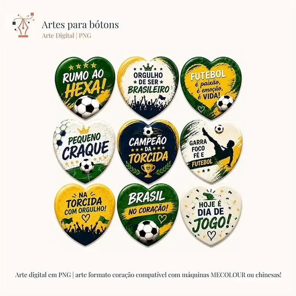 Artes para bottons – Torcer Juntos Copa 2026 2