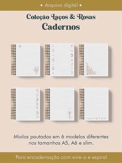Arquivo Digital Coleção Laços & Rosas Cadernos Wireo