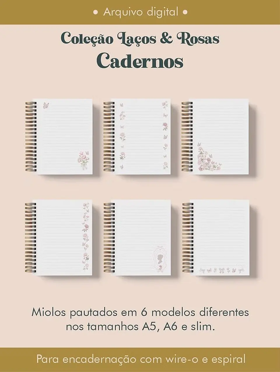 Arquivo Digital Coleção Laços & Rosas Cadernos Wireo 1
