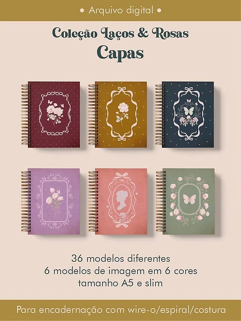 Arquivo Digital Coleção Laços & Rosas Capas