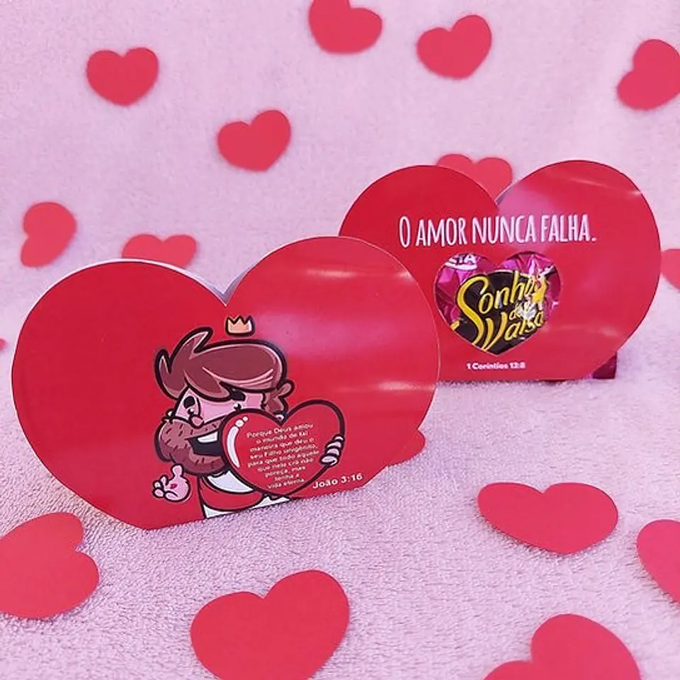 PDF Porta Bombom Coração - O Amor Nunca Falha 1