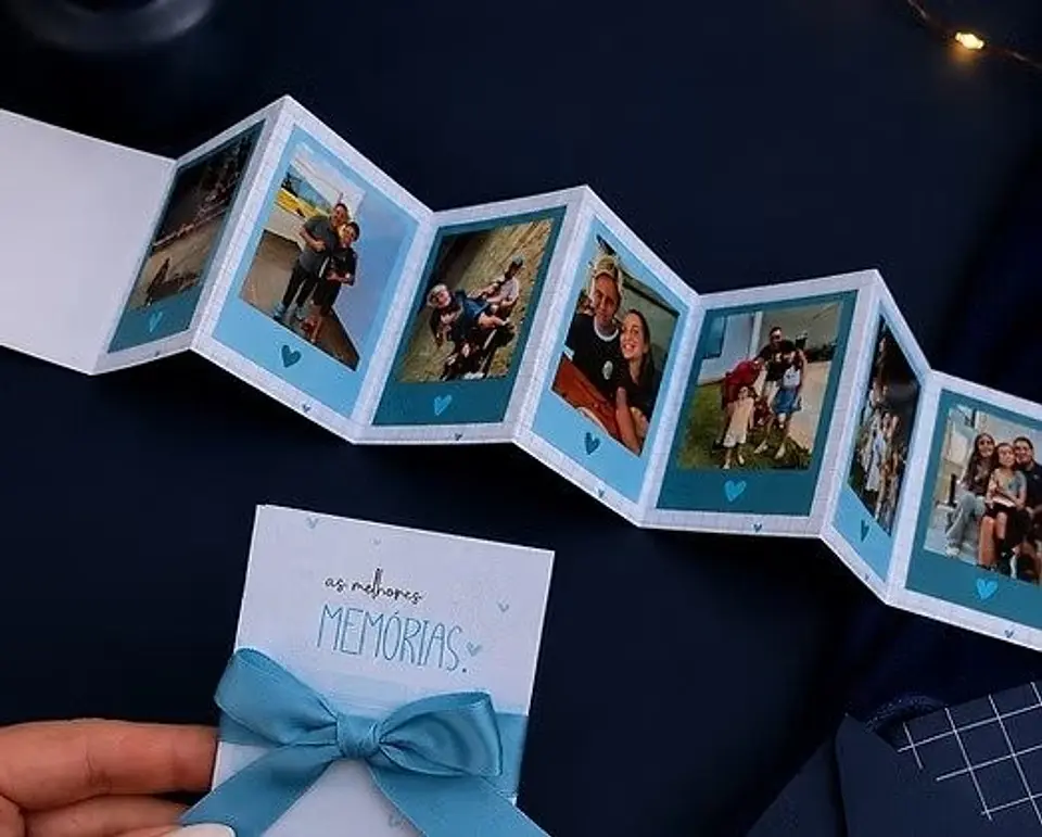 Mini Álbum Sanfonado com Fotos – Dia dos Pais 1