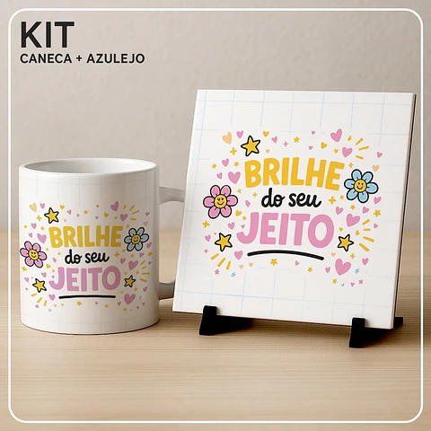artes para canecas e azulejos Coleção Lindas Frases
