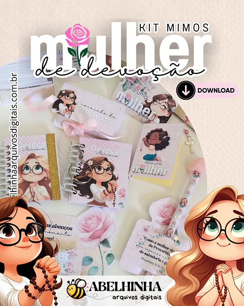 KIT MIMOS MULHER DE DEVOÇÃO