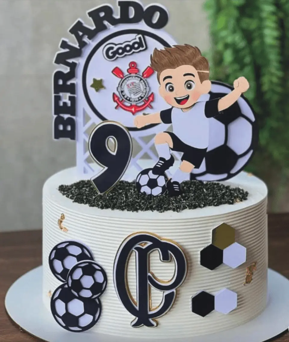 FUTEBOL MENINO CORINTHIANS - Topo de Bolo 1