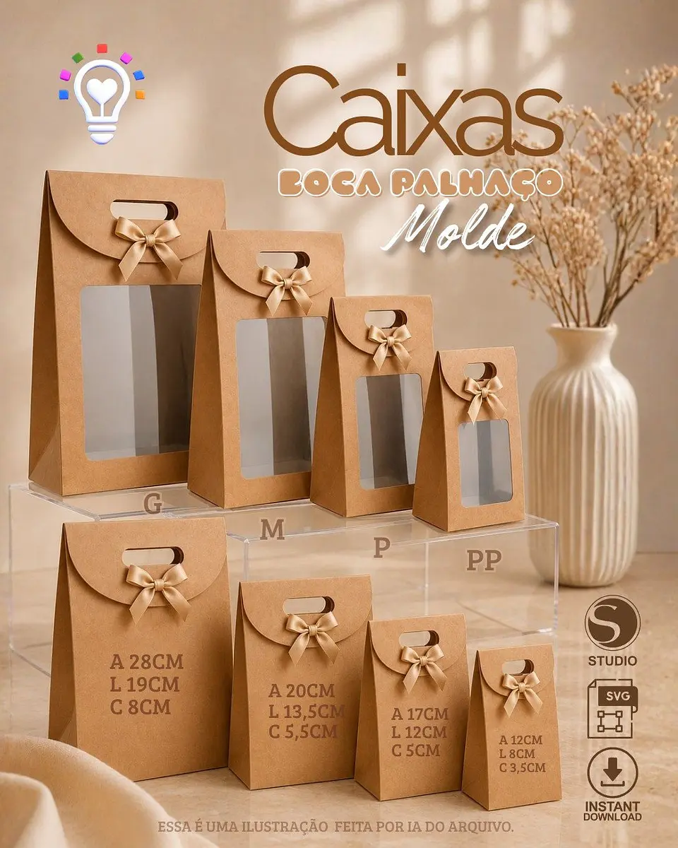 Molde Sacola Boca Palhaço COM/SEM Visor 1