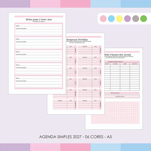 Agenda Simples 2027 – 06 Cores