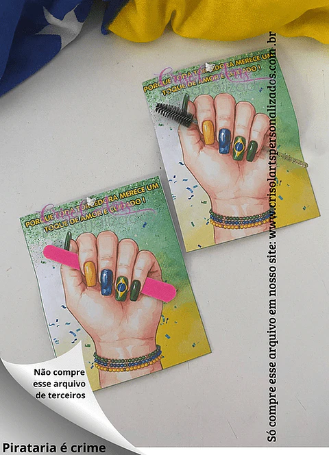 Card mini lixa ou escovinha Brasil