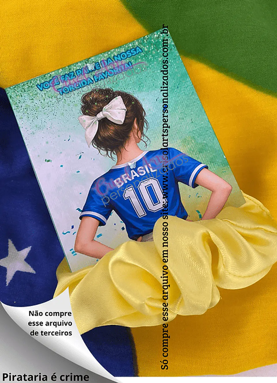 Card xuxinha Brasil camisa azul e Amarela 1