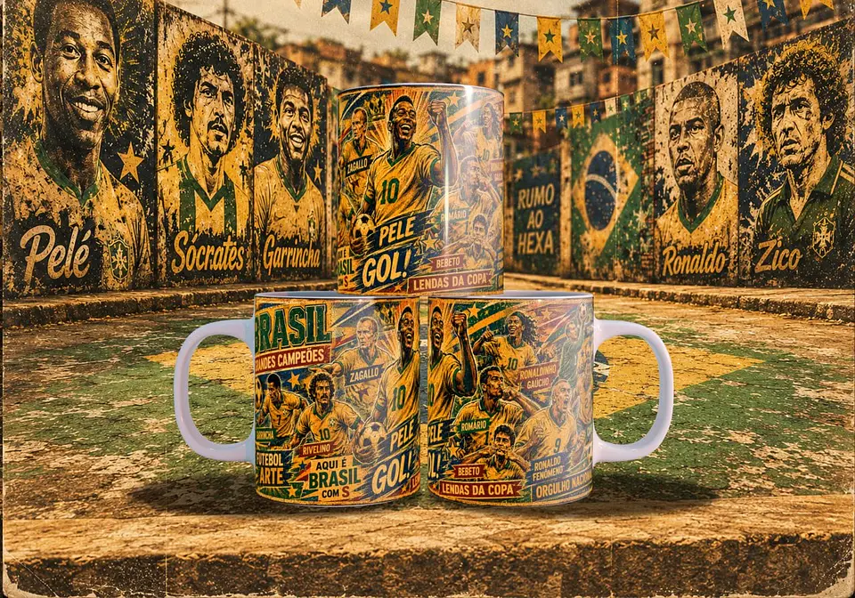 Arte Canecas Grandes craques da Copa 5