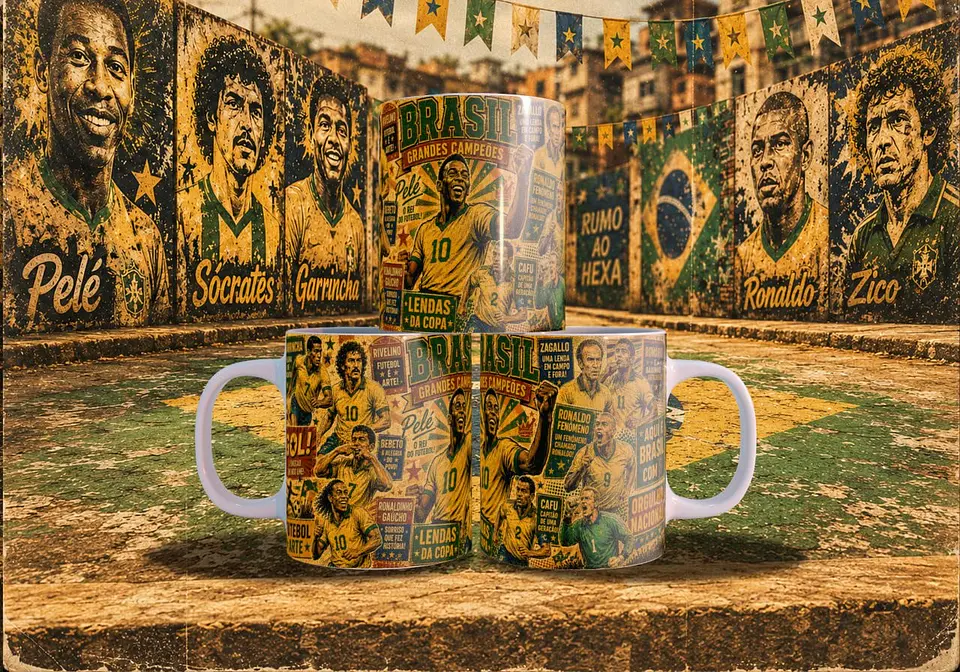 Arte Canecas Grandes craques da Copa 6