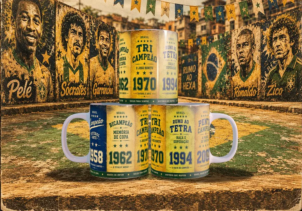 Arte Canecas Grandes craques da Copa 11