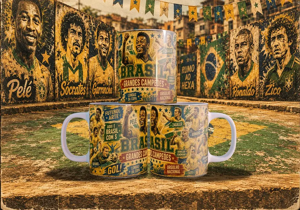Arte Canecas Grandes craques da Copa 12