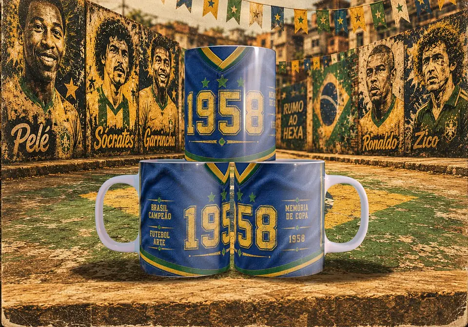 Arte Canecas Grandes craques da Copa 20