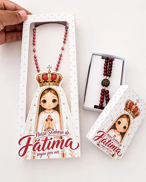 Arquivo de Corte Caixa Terço + Brinde Nossa Senhora de Fátima
