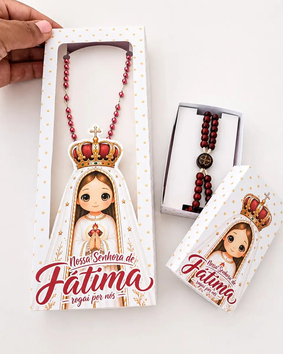 Arquivo de Corte Caixa Terço + Brinde Nossa Senhora de Fátima 1