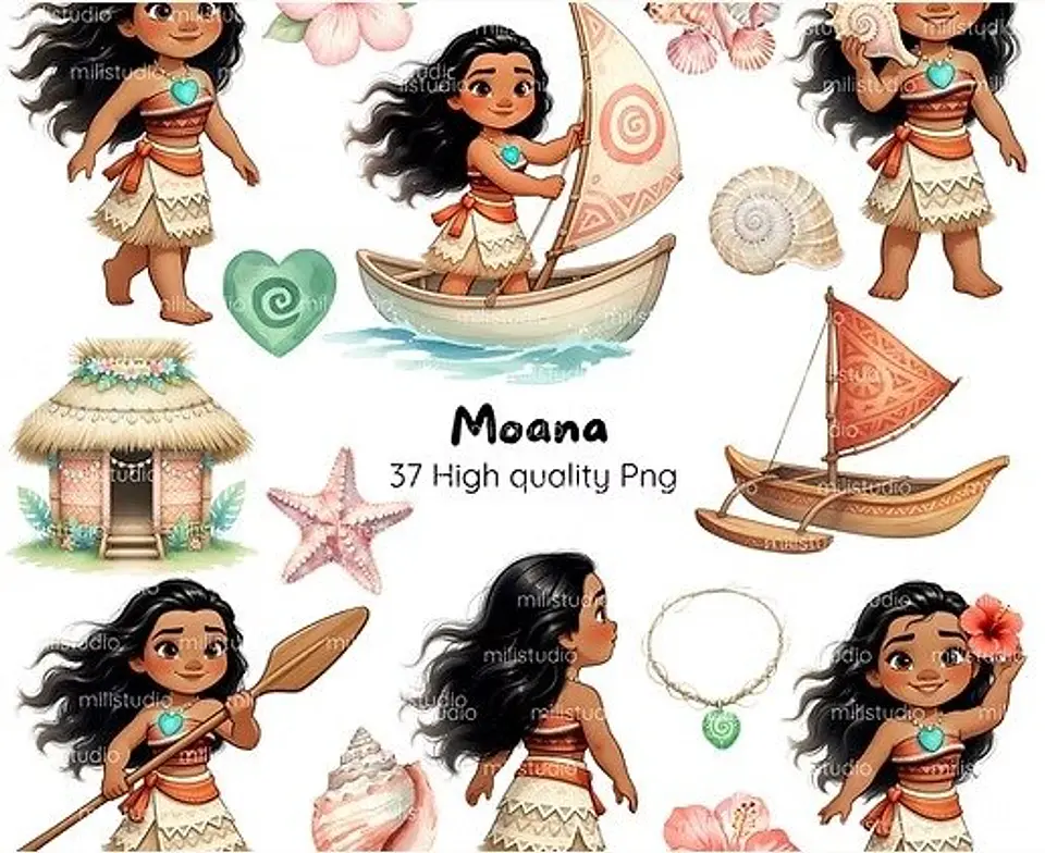 Arquivo Kit Digital Princesa Moana 2 1