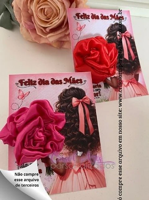 Arquivo de Corte Card Mãe Xuxinha de Cetim
