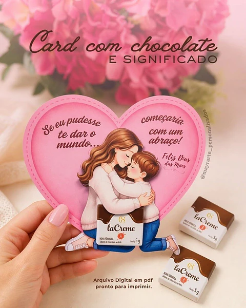 Arquivo de Corte Card Chocolate Dia das Mães