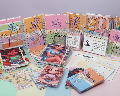 Agendas Colors 2027 Arquivo Digital Encadernação