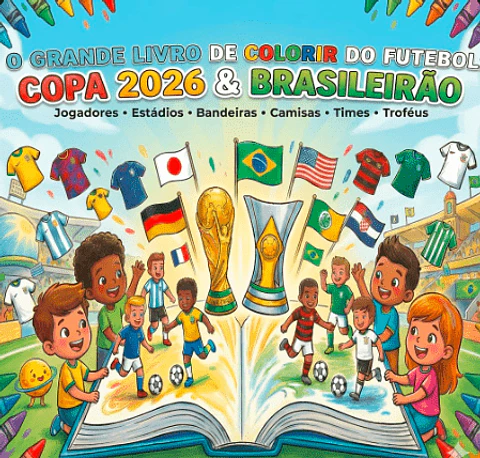 Livro de Colorir Futebol 2026 Seleção Arquivo Digital